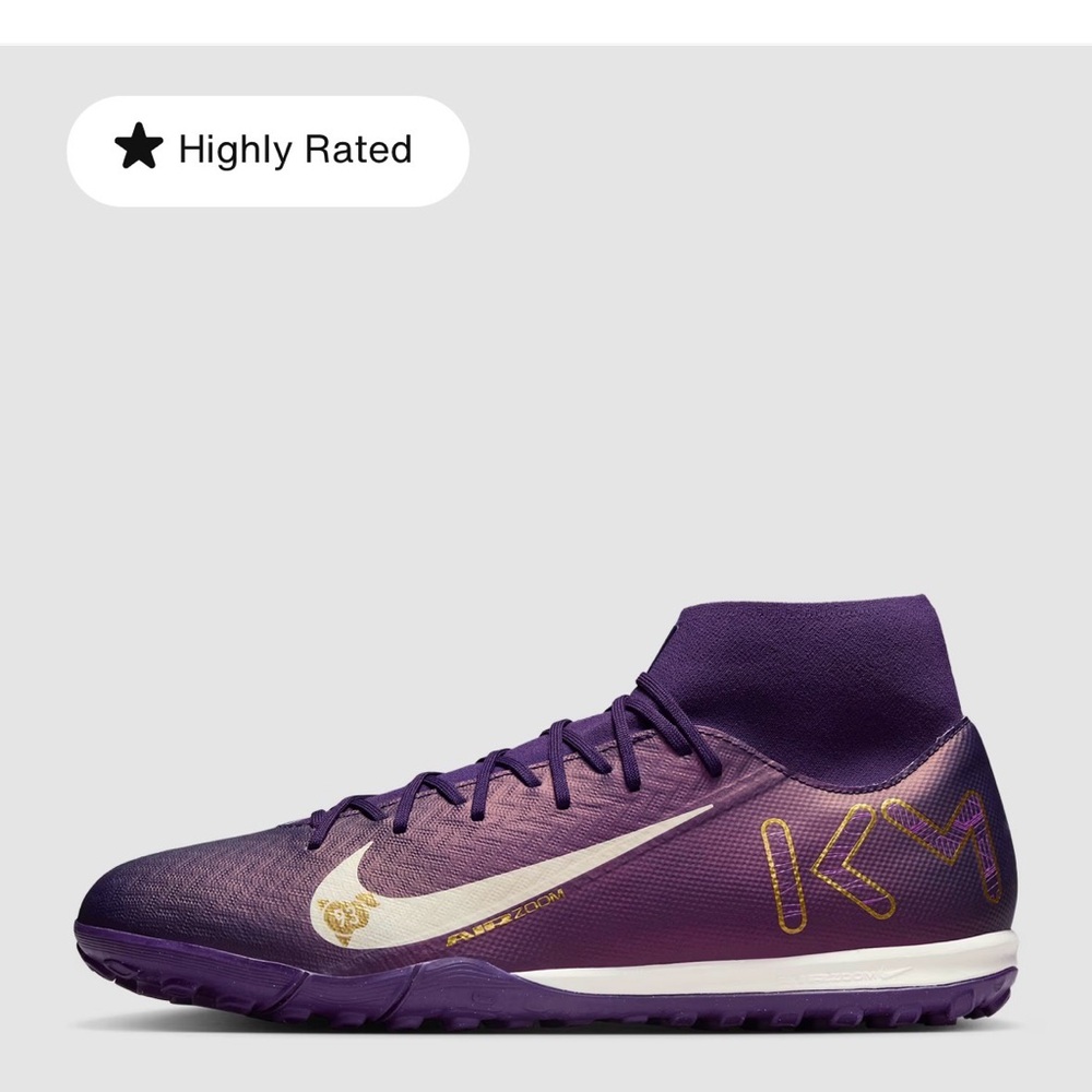 Nike Grand Purple and Pale Ivory Soccer Shoes
